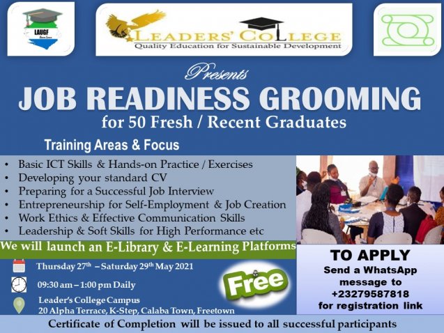 Job Readiness Grooming - Sierra Leone